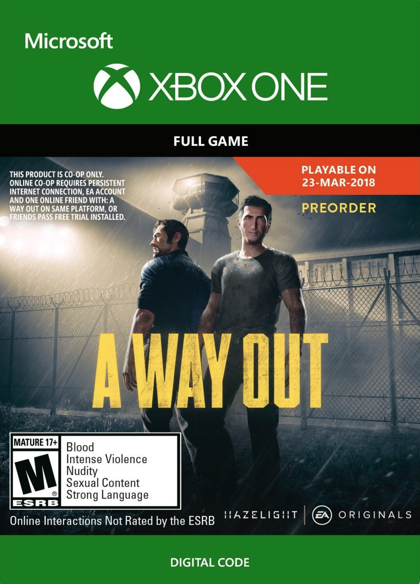 A Way Out Xbox One hoesje