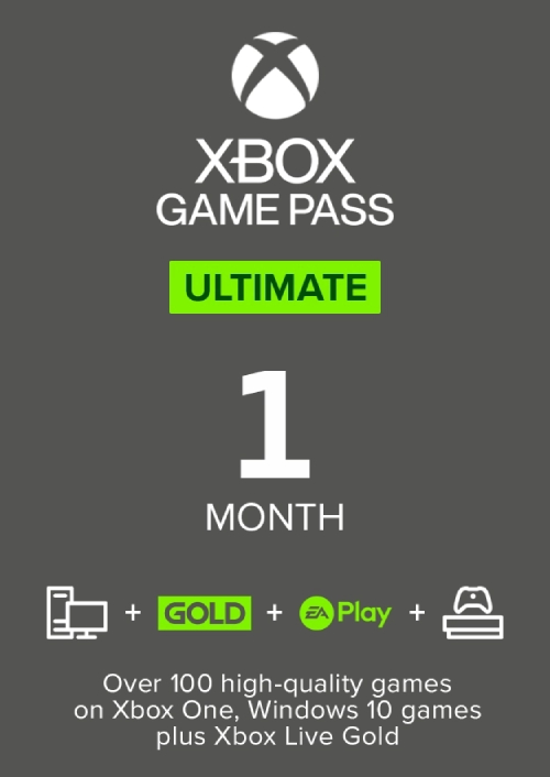 1 Month Xbox Game Pass Ultimate Xbox One / PC (EU) (Non - Stackable) hoesje