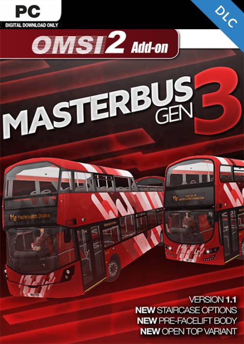 OMSI 2 Add-On Masterbus Gen 3 Pack PC - DLC hoesje