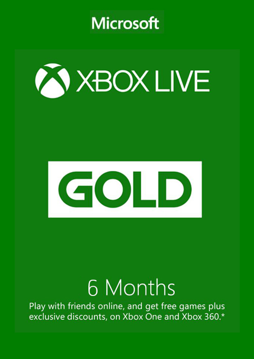 6 maanden Xbox Live Gold-lidmaatschap (Xbox One/360) hoesje