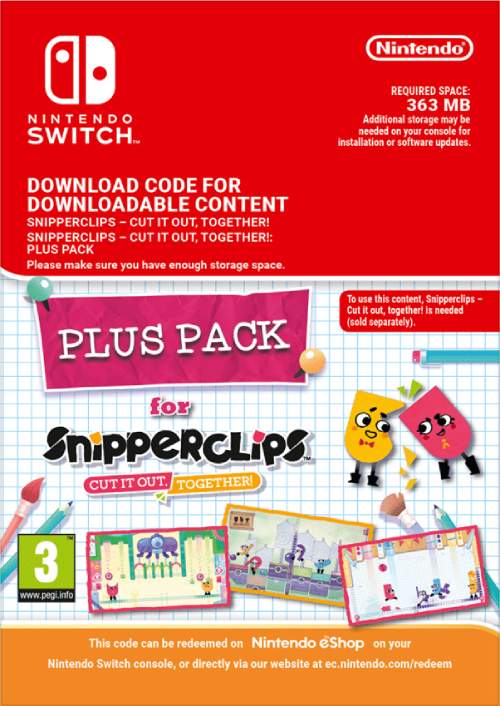 Snipperclips - Cut it out Together Plus Pack Switch (EU & UK) hoesje