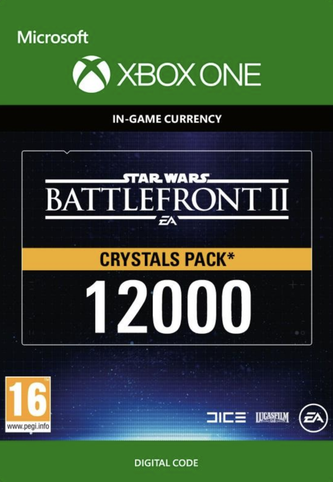 Star Wars Battlefront 2: 12000 Crystals Xbox One hoesje